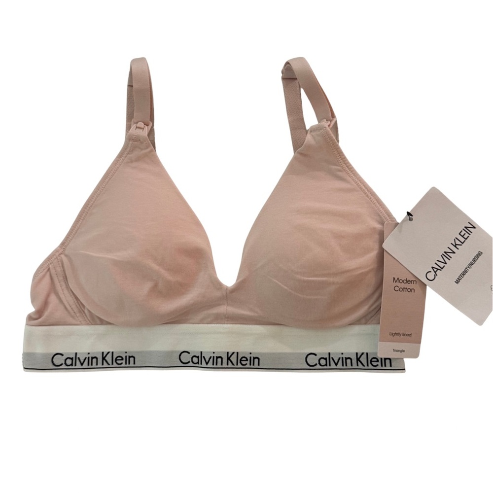 Calvin Klein Women's Light Pink Maternity Bralette Size S